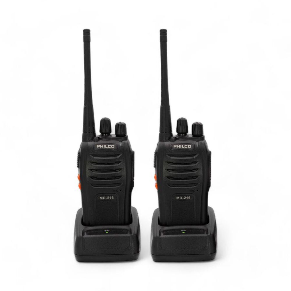 Philco Kit 2 Walkie Talkies Portatil Con Manos Libres Md216 image number 0.0
