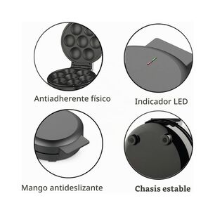 M&aacute;quina Para Hacer Cupcakes Y Mini Donas El&eacute;ctrica 7 Porciones Antiadherente