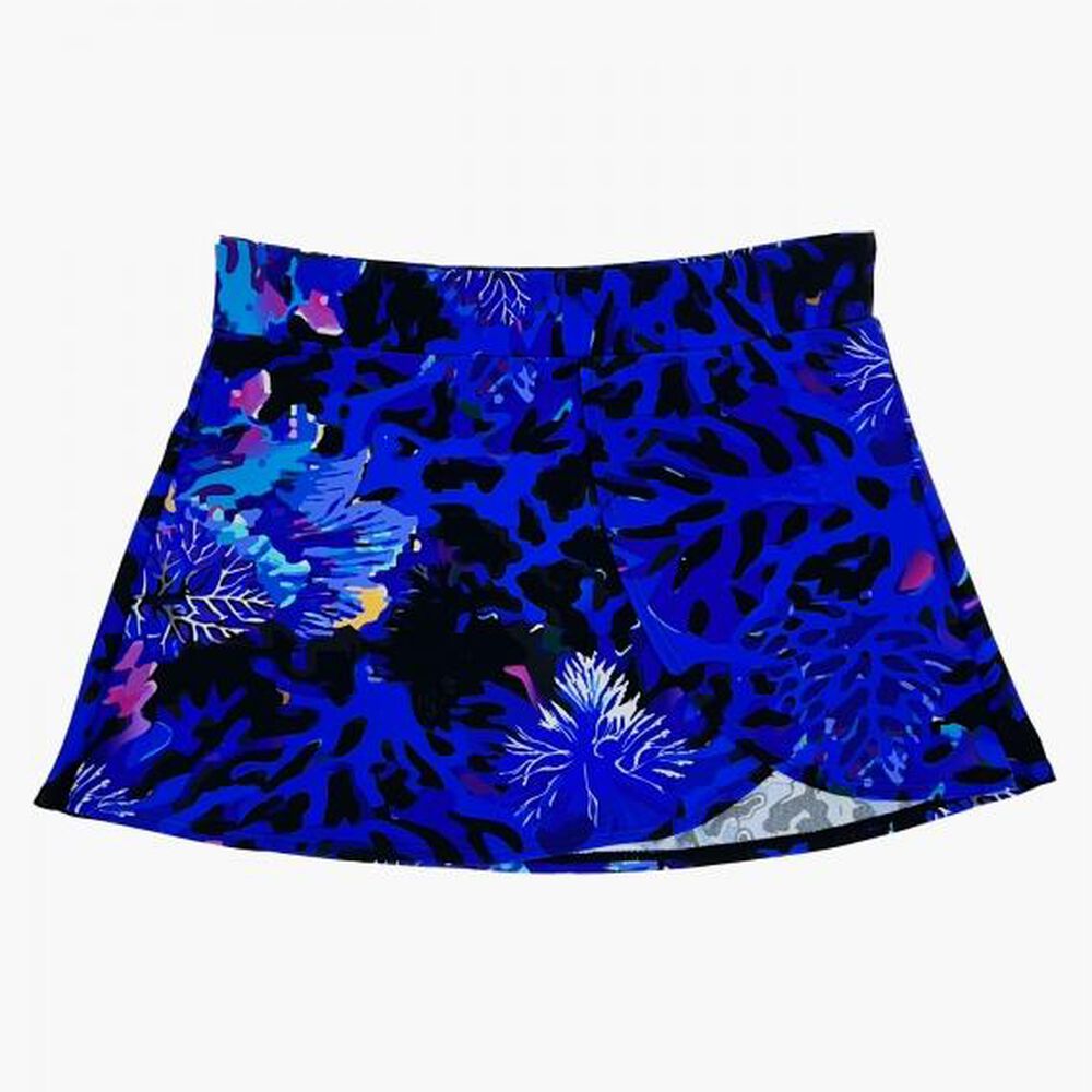 Bikini Calzón Falda Estampado Azul image number 0.0