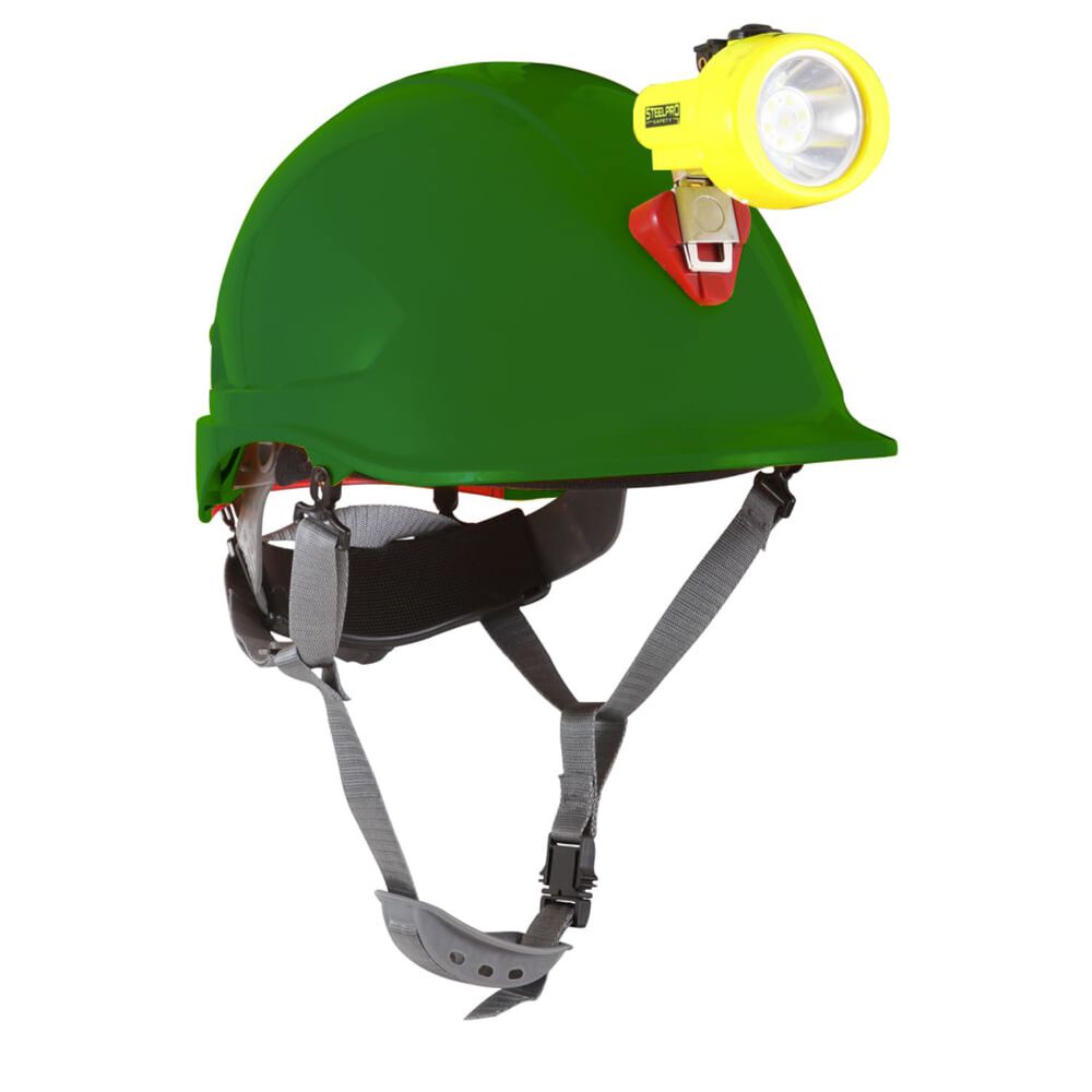Casco Steelpro Abs Mta Verde Con Portalámpara Full image number 0.0