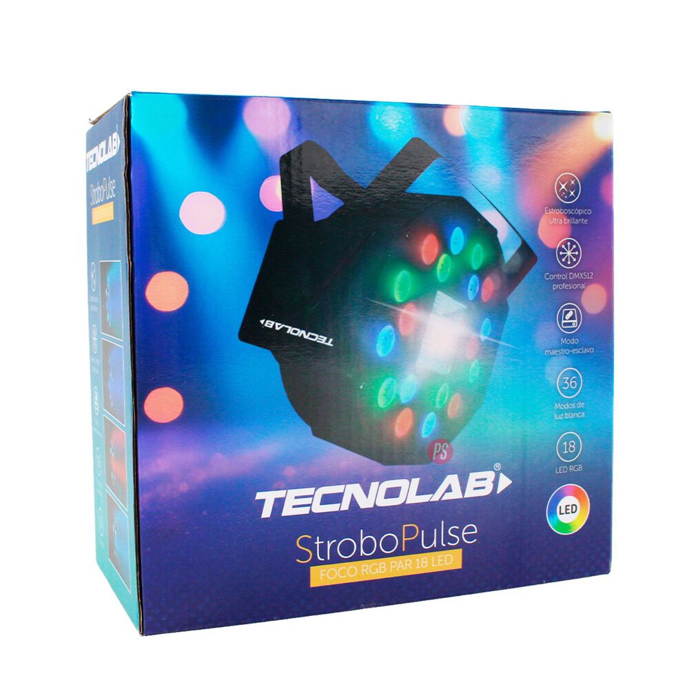 Foco Par Rgb 18 Led 60w Estroboscopico Dmx - Ps image number 4.0