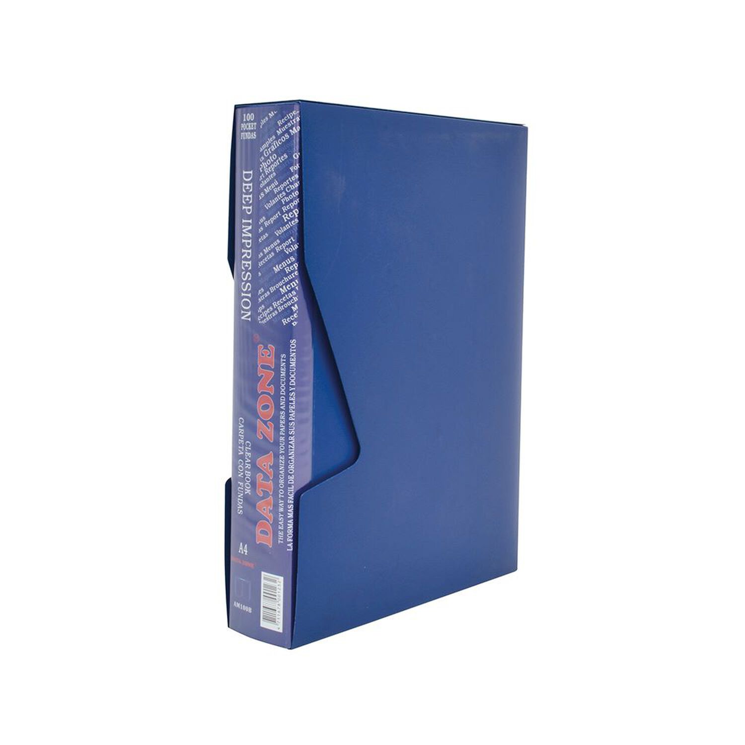 Carpeta A4 100 Fundas C/estuche Azul image number 0.0
