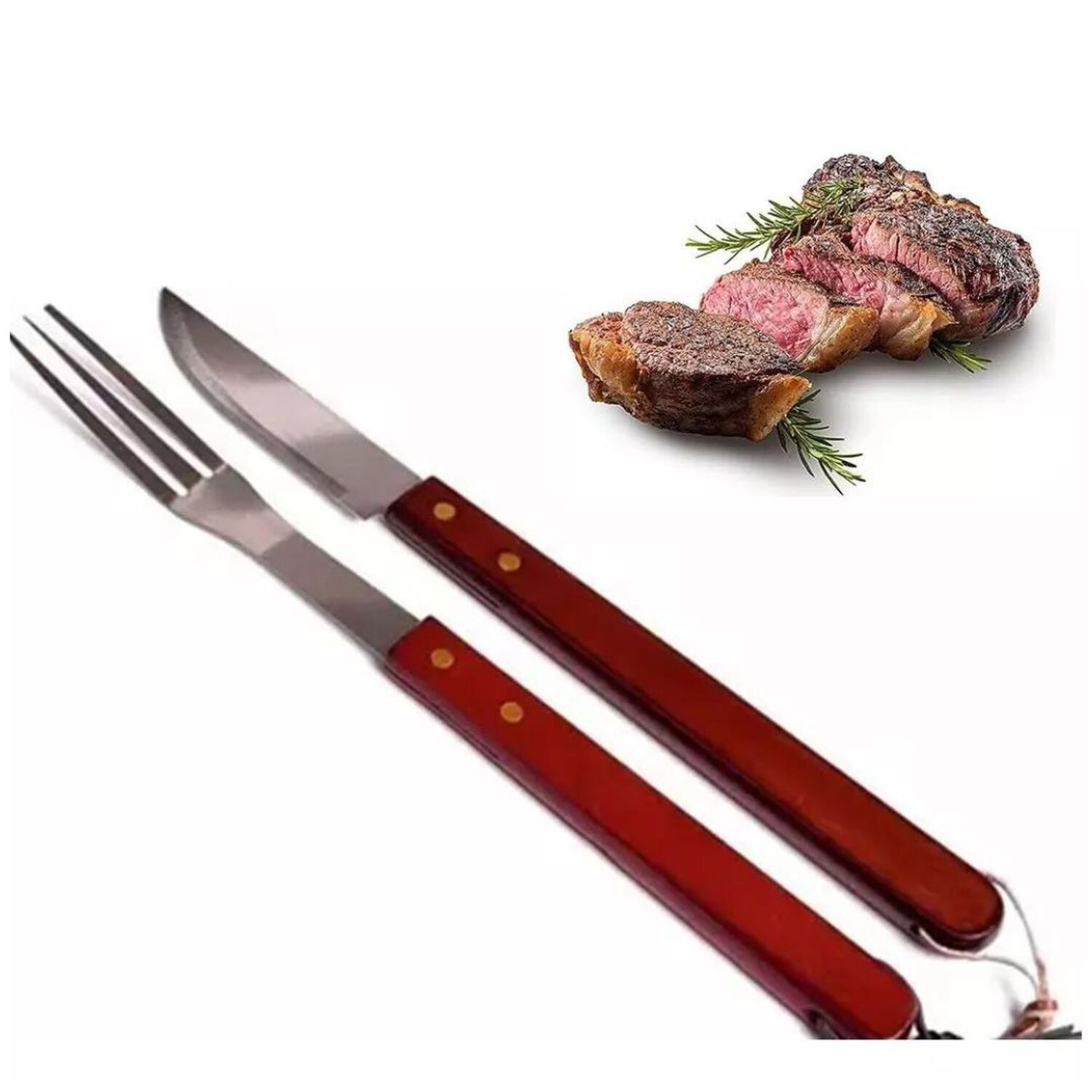 Set Parrillero Para Asado Kit Parrillero Cuchillo Y Tenedor image number 5.0