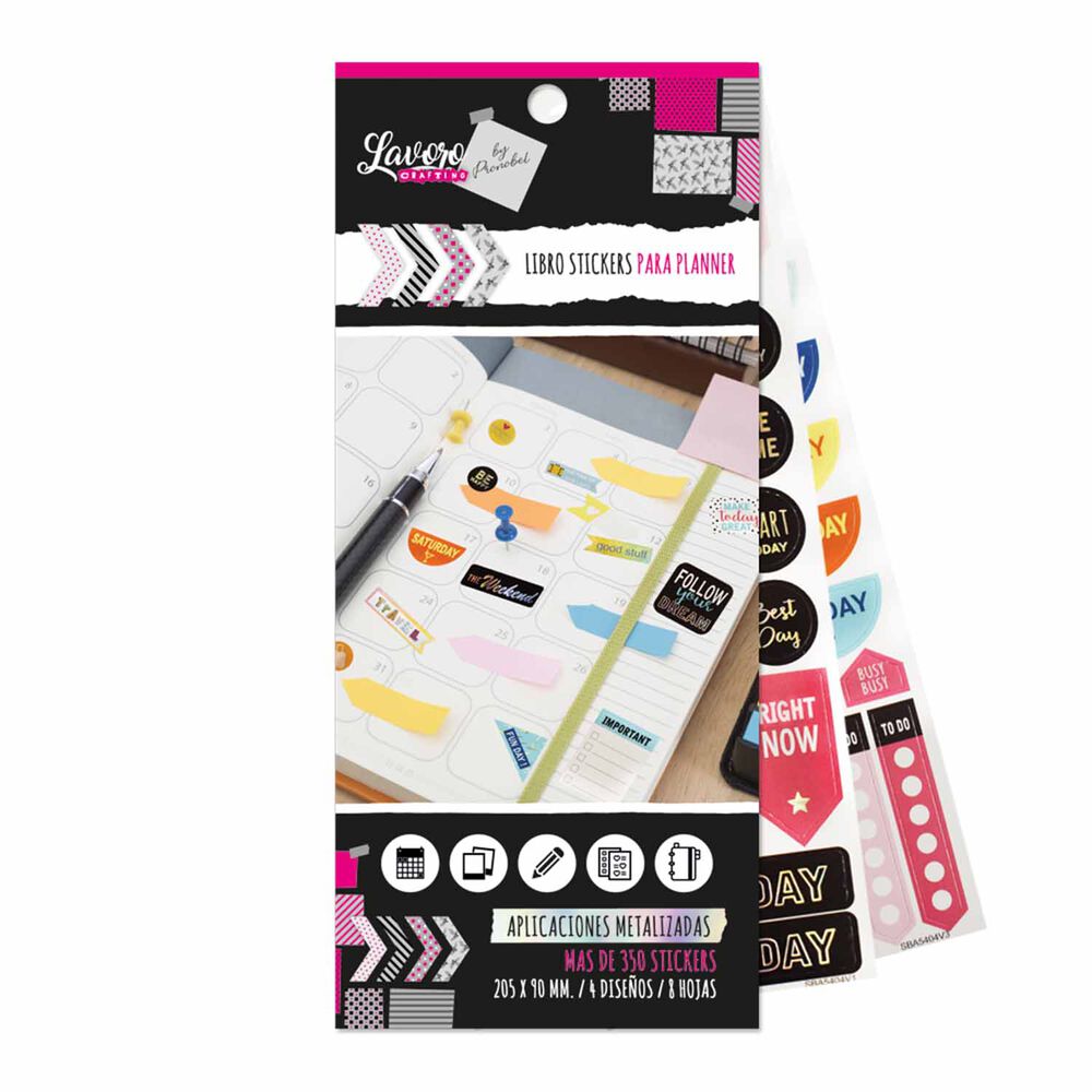 Libro Stickers Para Planner 300 Unidades Aprox 2 Surtidos image number 0.0