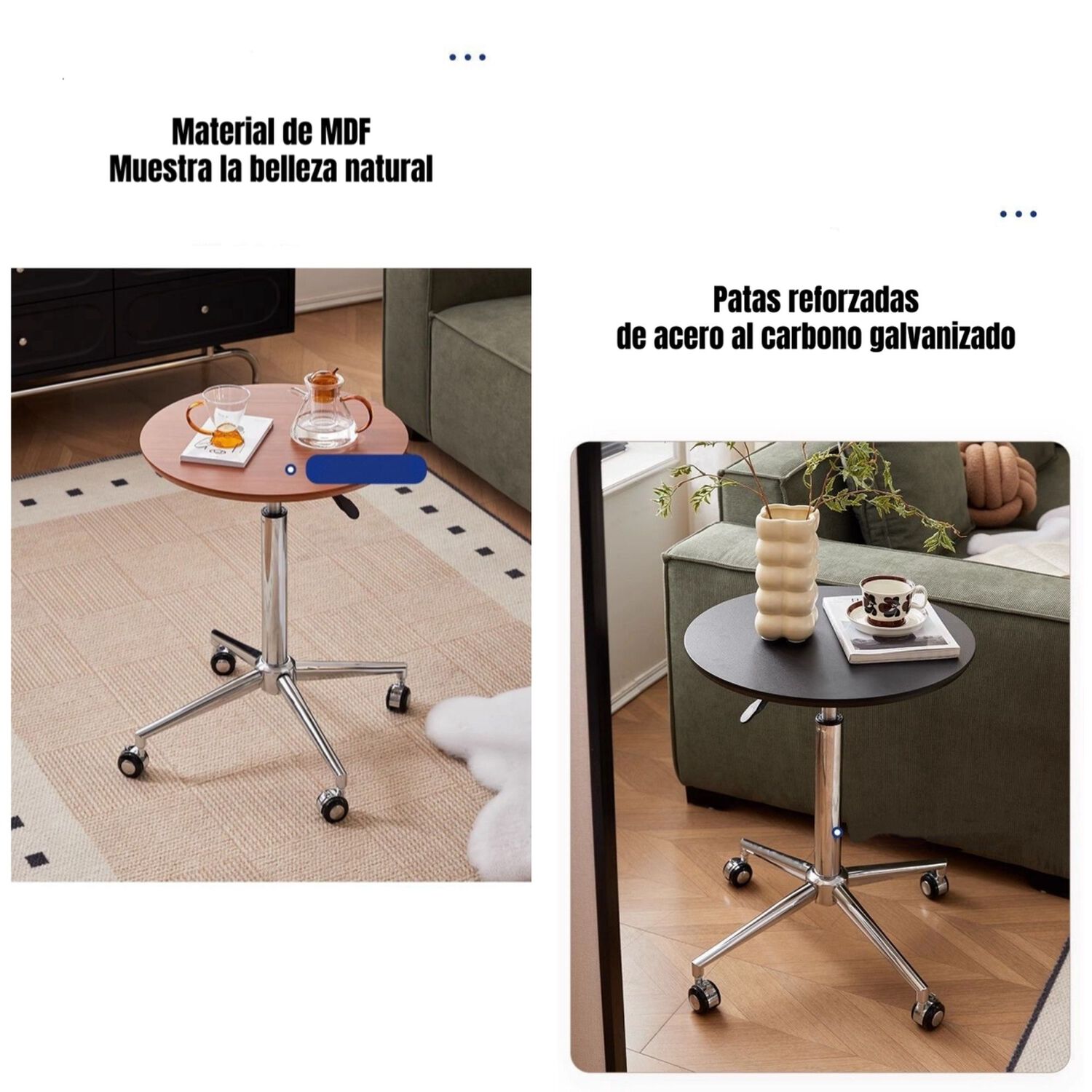 Mesa Lateral Auxiliar Centro Regulable 63-85cm Side Caf&eacute; image number 6.0