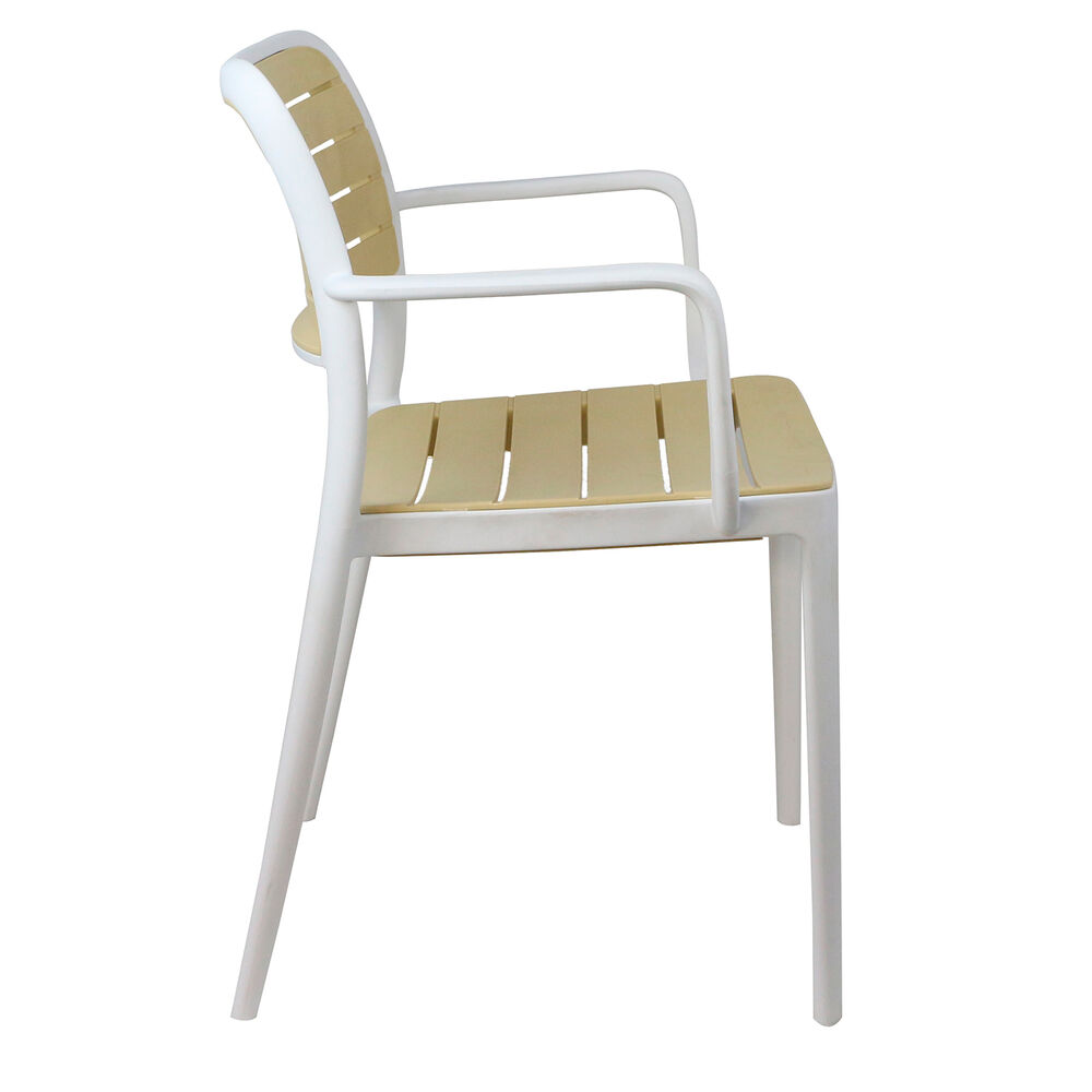 Silla Terraza Plástica Sahara Blanca image number 4.0