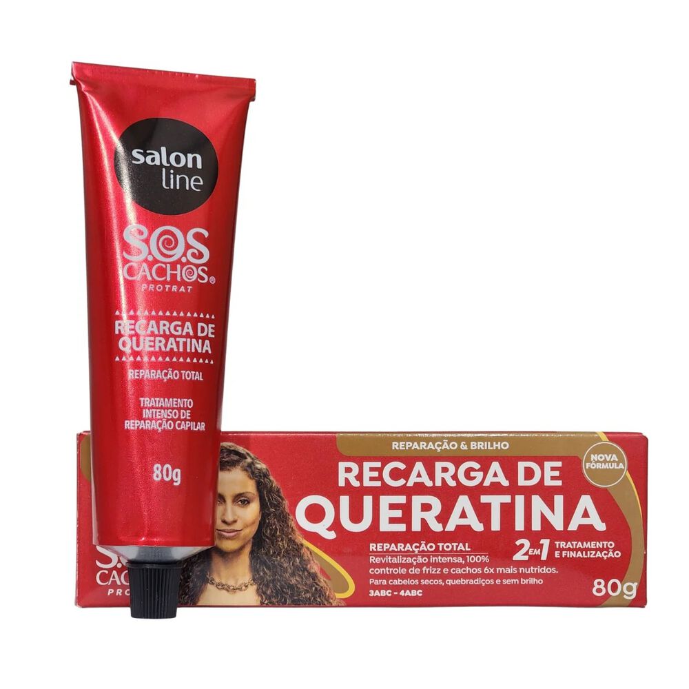 Recarga De Queratina Sos Cachos De 80gr Salonline image number 4.0