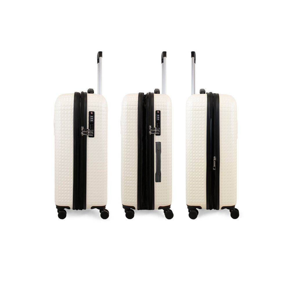 Set 3 Maletas Donna Karan Hot Town Cabina Mediana Grande Blancas image number 7.0