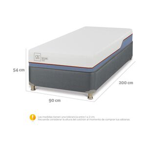 Cama Americana Cic Excellence Plus / 1 Plaza / Base Normal + Plumón