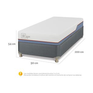 Cama Americana Cic Excellence Plus / 1 Plaza / Base Normal + Plum&oacute;n