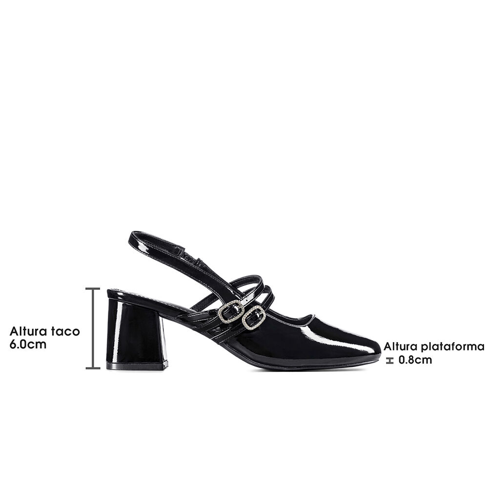 Zapato Taco Talón Descubierto Elegante Mujer Weide Yl053 image number 4.0