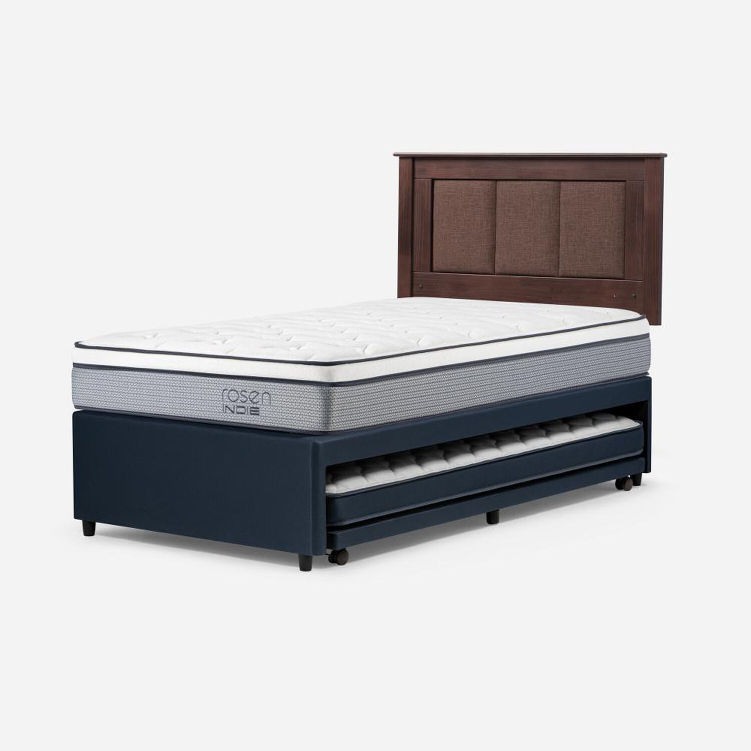 Cama Nido Rosen Indie / 1.5 Plazas / Base Normal + Respaldo Rachel image number 3.0