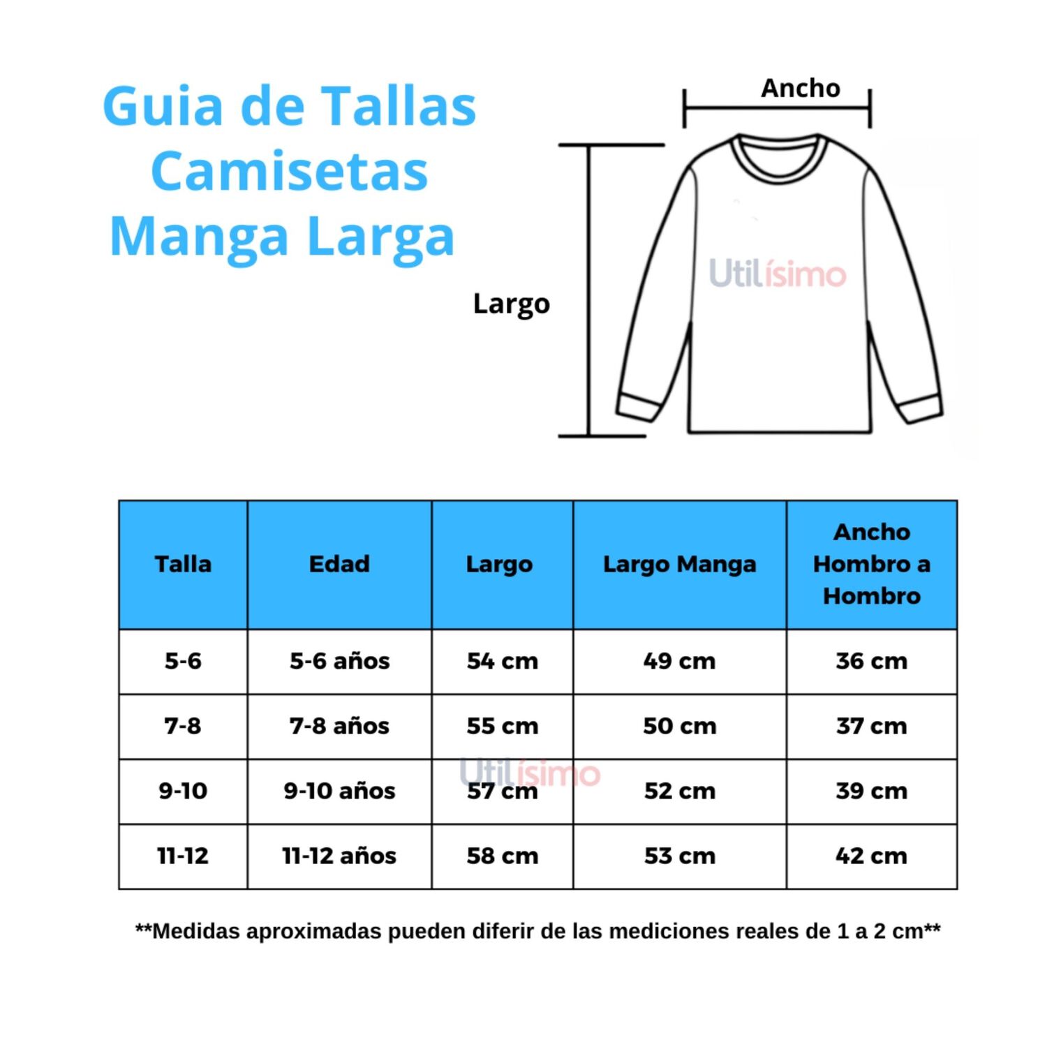 Pack 6 Camisetas Algod&oacute;n Manga Larga Polera Ni&ntilde;a Primera Capa Cuelloredondonegra image number 2.0