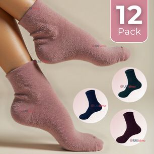 Pack 12 Calcetines T&eacute;rmicos Extra Suaves Chenille Cozy Mujer Surtido