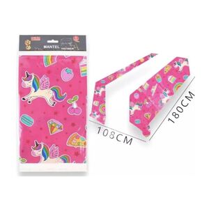 Mantel Cumplea&ntilde;os Dise&ntilde;o De Unicornio 108x180 Cm