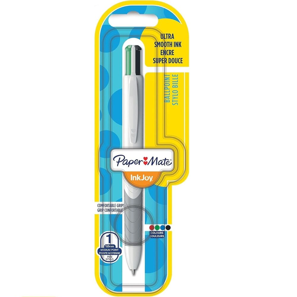 Pack X 4 Bolígrafos Inkjoy Quatro 4 Colores Básicos Tjx1 Grip Gris Paper Mate image number 2.0