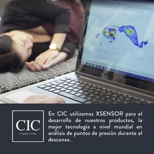 Cama Europea Cic New Ortopedic / 1.5 Plazas / Base Normal + Respaldo