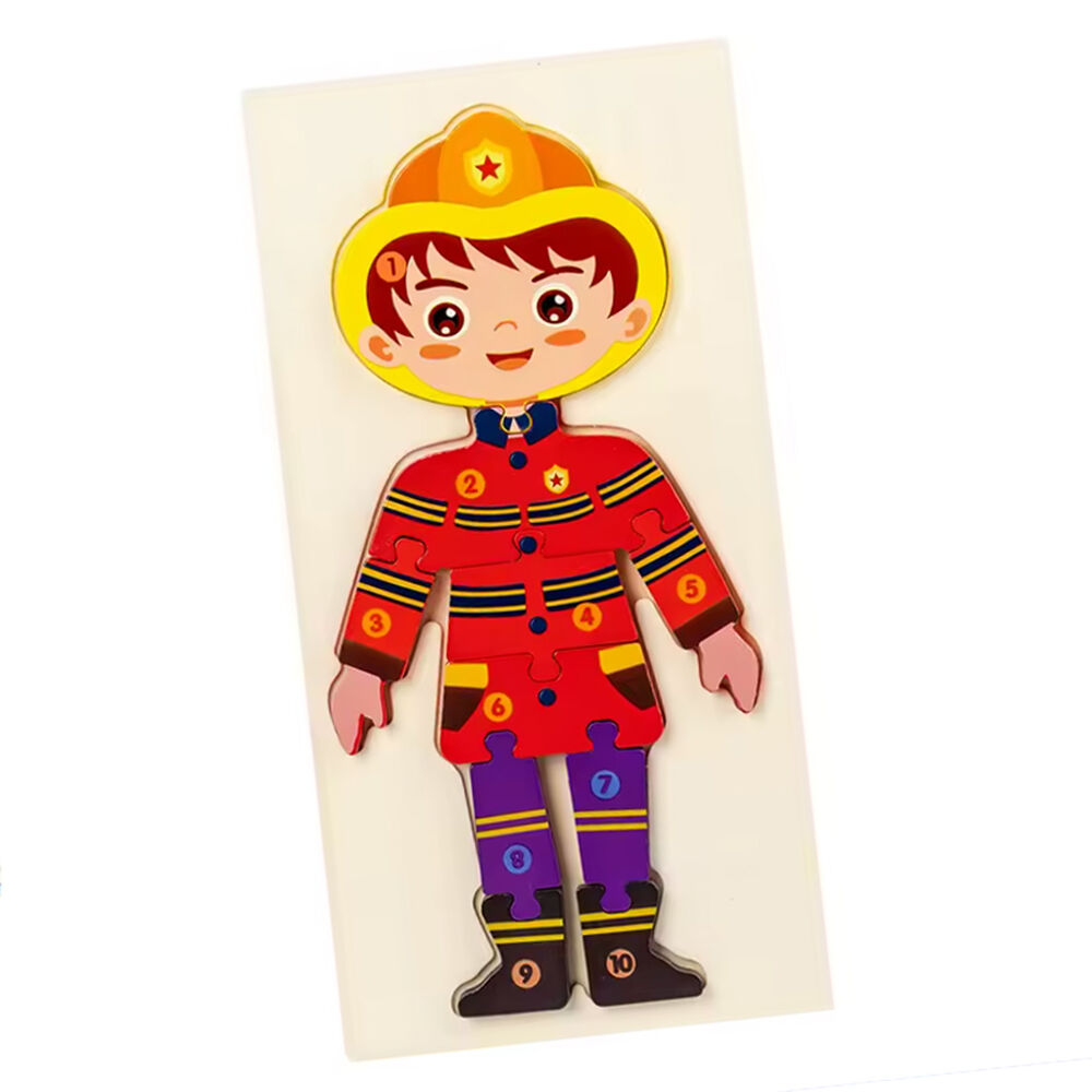 Puzzle Rompecabezas De Madera Encaje Didactico Profesiones image number 0.0