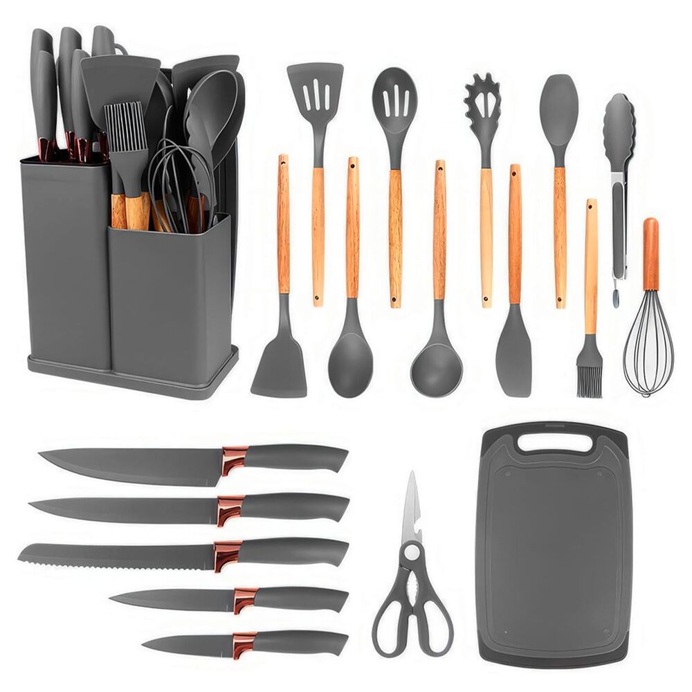 Set De 19 Utensilios De Cocina Mango De Madera image number 2.0