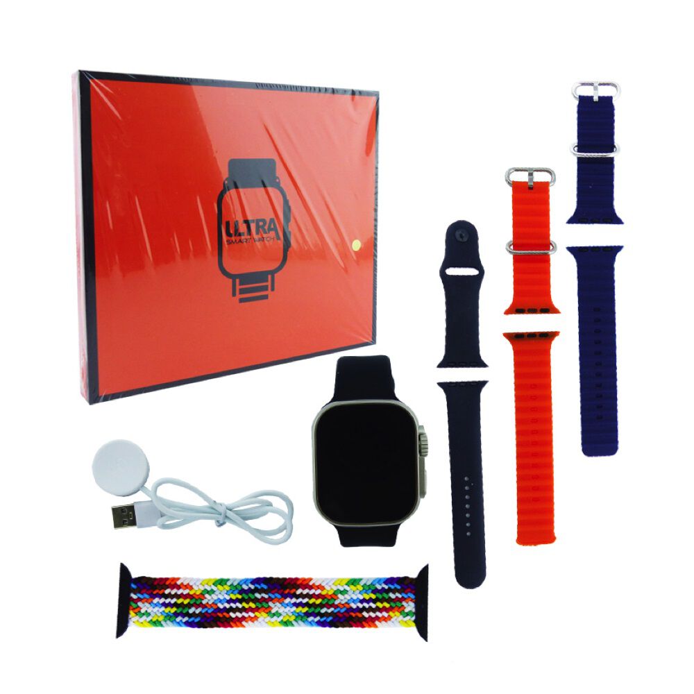 Smarwatch T20 Ultra + 4 Correas, Notificaciones Redes Sociales, Llamadas, Bluetooth, Musica image number 3.0