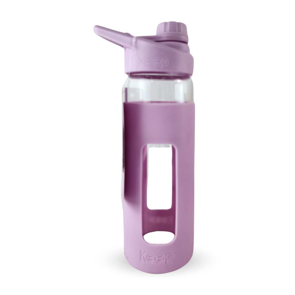 Botella Keep 470ml Vidrio Protector Agua Deportes Outdoor Lila image number 1.0