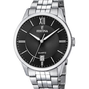 Reloj F20425/3 Festina Negro Hombre Acero Clásico