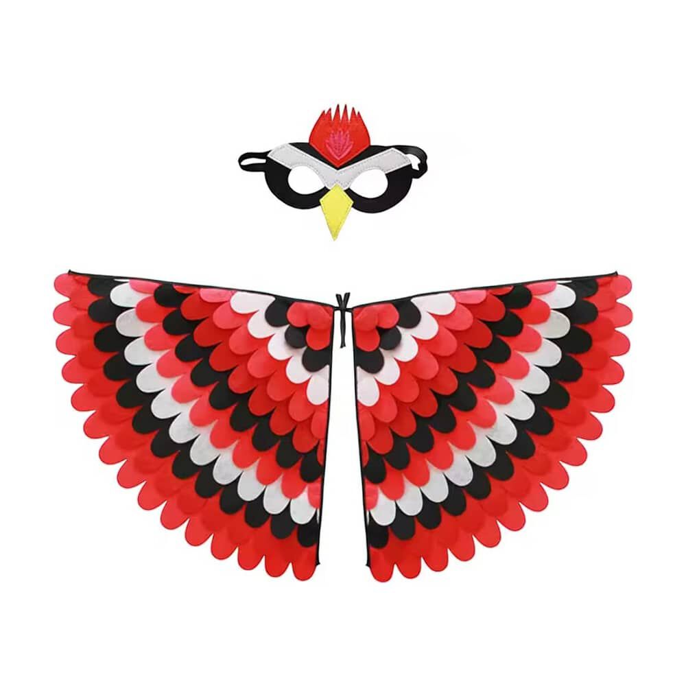 Disfraz Infantil Cosplay Pajaro Carpintero Loco Rojo Y Negro image number 0.0