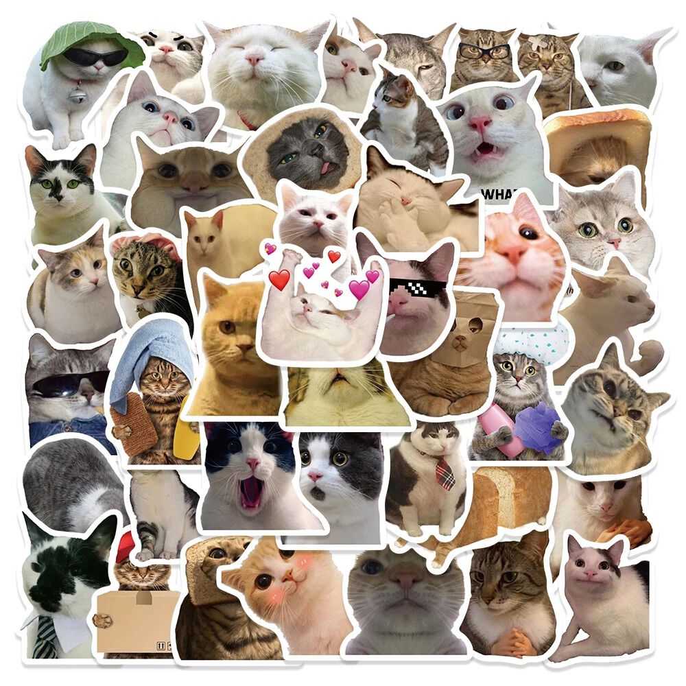 Pack 50 Sticker Gatitos Memes Gatos Nekos image number 1.0
