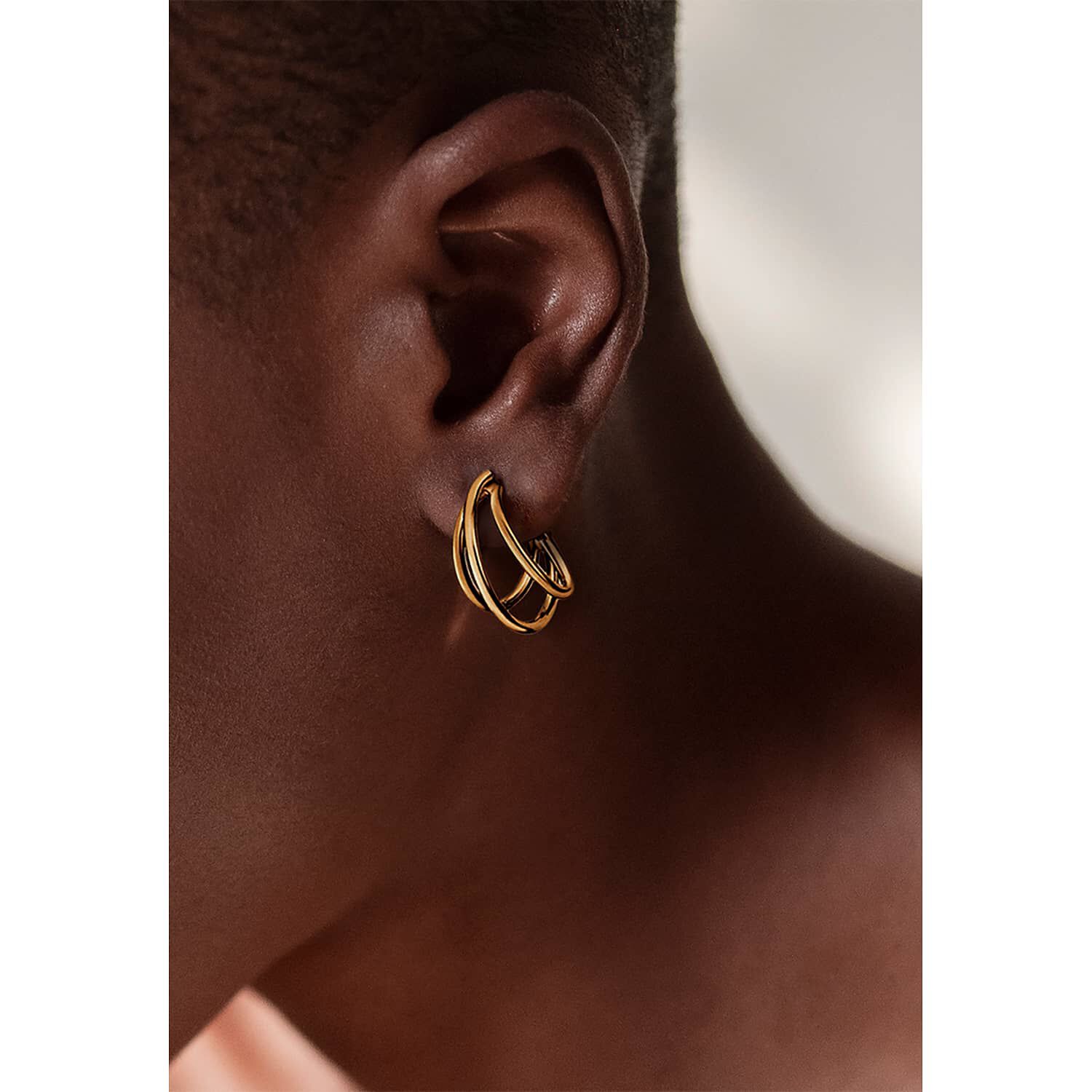 Aros Lp3282-4/2 Lotus Silver Mujer Hoops image number 1.0