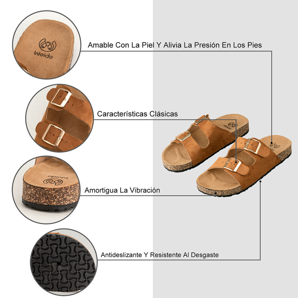 Sandalia Chala Casual Moda Confort Hebilla Mujer Weide Lt131 image number 5.0
