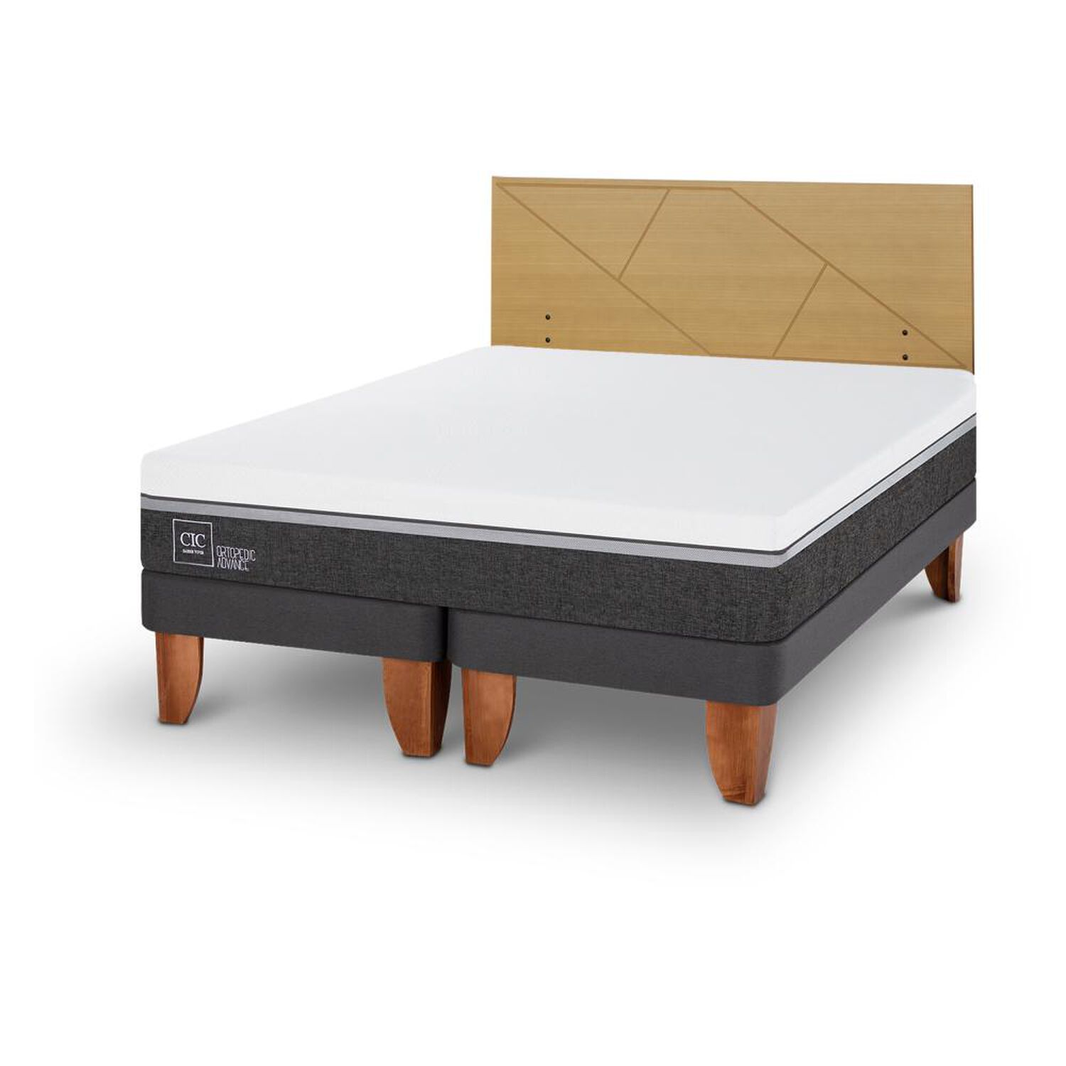Cama Europea Cic Ortopedic Advance / 2 Plazas / Base Dividida + Respaldo image number 2.0
