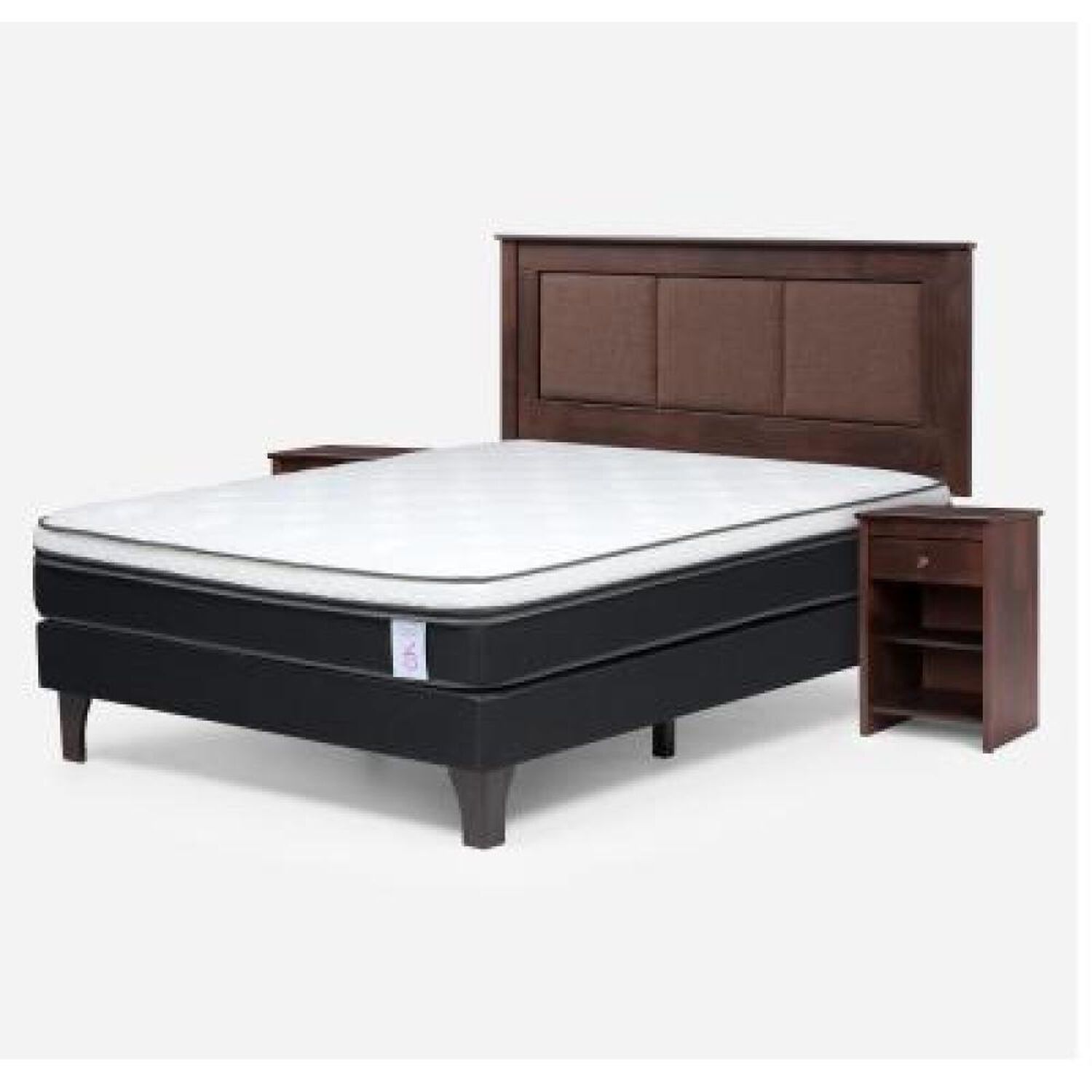 Cama Europea Rosen New Style 6 / 2 Plazas / Base Normal + Set De Maderas image number 9.0