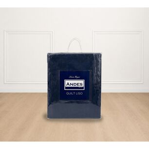 Quilt Andes Liso Azul 2 Plazas