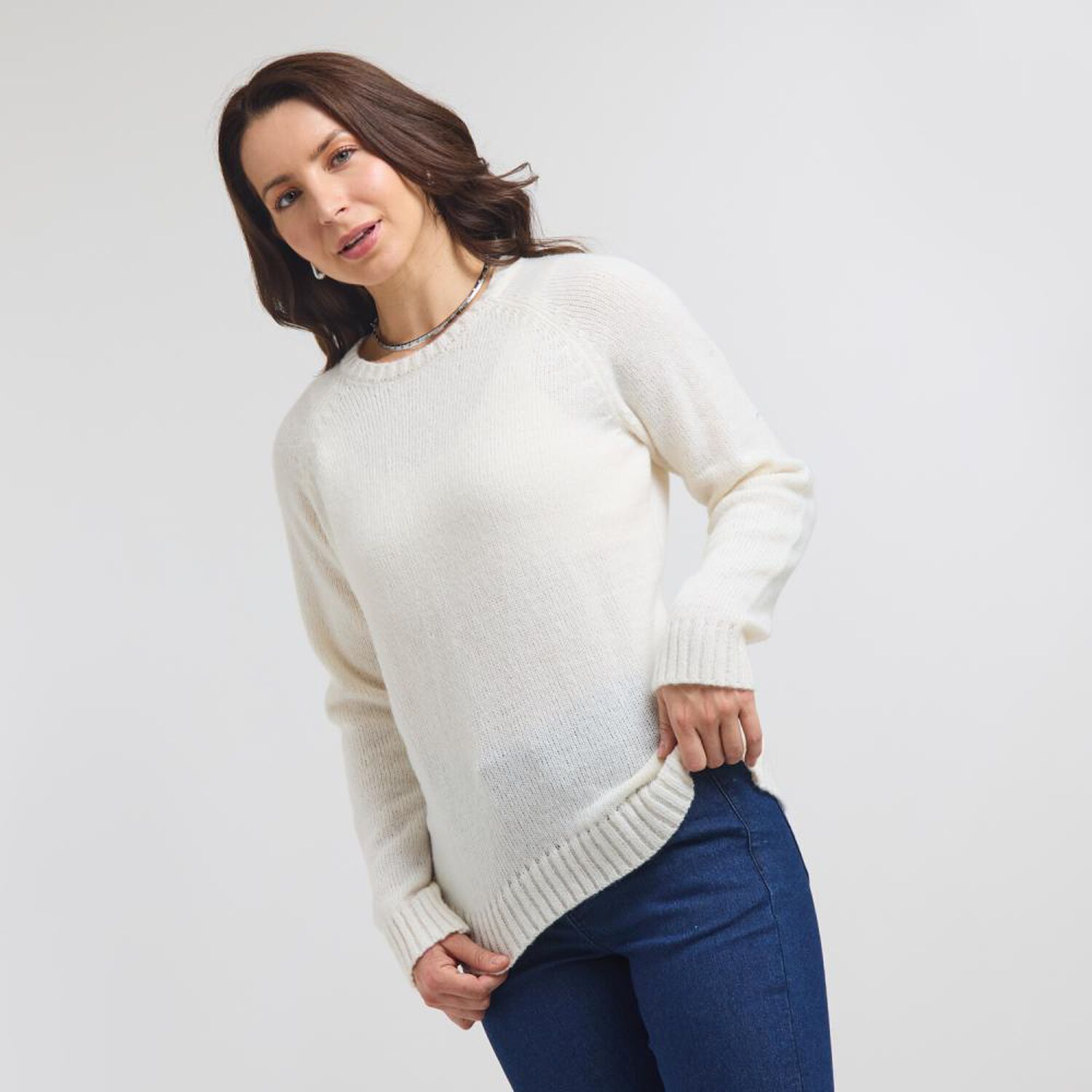 Sweater B&aacute;sico Regular Manga Larga Cuello Alto Mujer Geeps image number 2.0