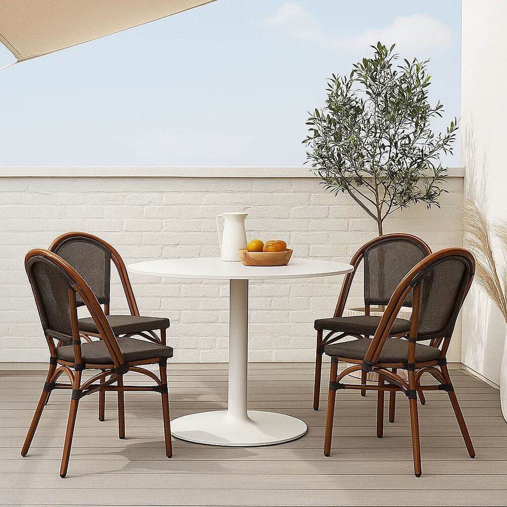 Pack De 4 Sillas Bistro Parisina Textileno - Caf&eacute; Oscuro image number 1.0