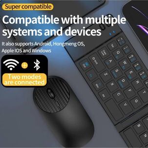 Teclado Y Mouse Inal&aacute;mbrico Plegable, 2.4 Ghz Mini Teclado