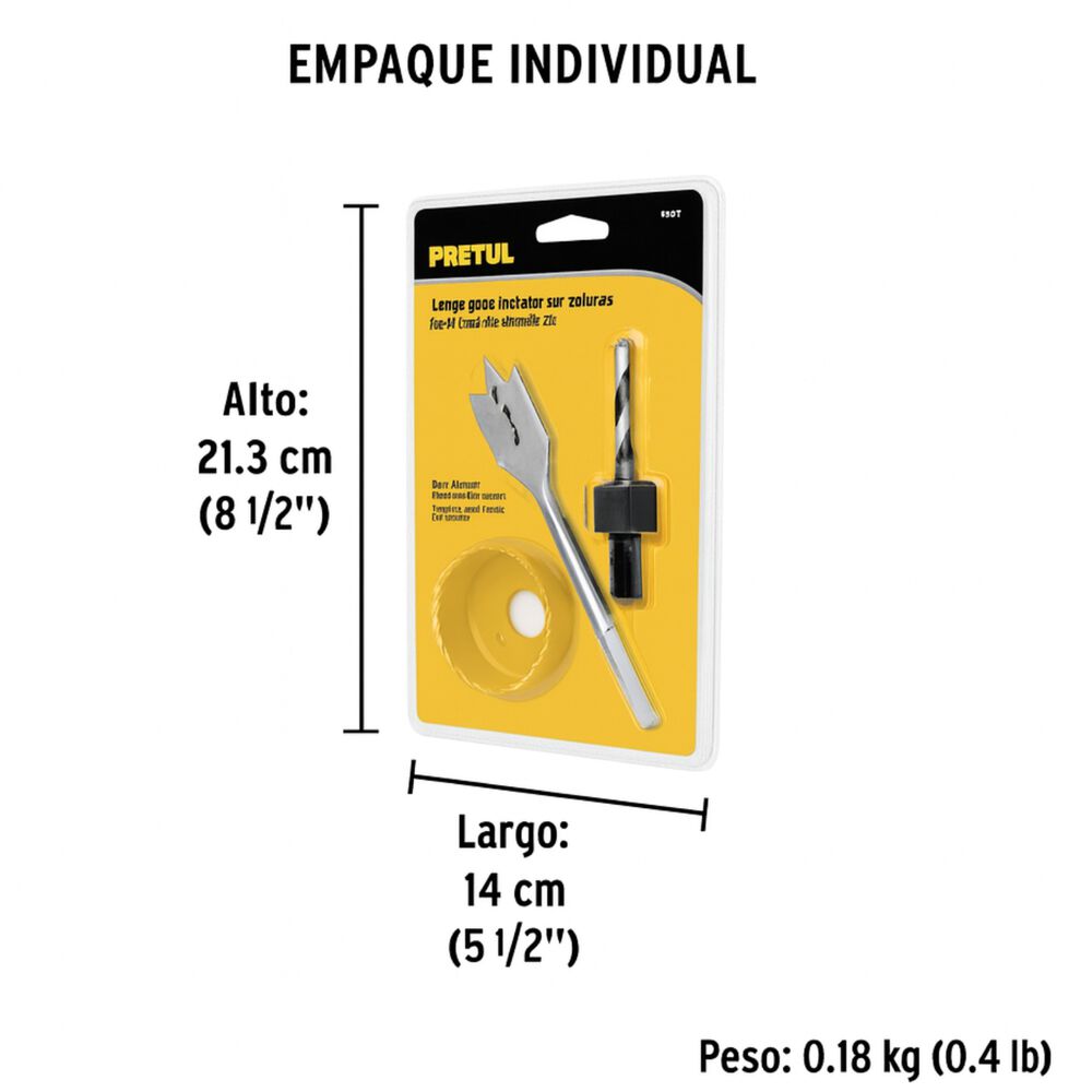 Sierra Copa P/instalar Cerraduras 3 Piezas Truper image number 2.0