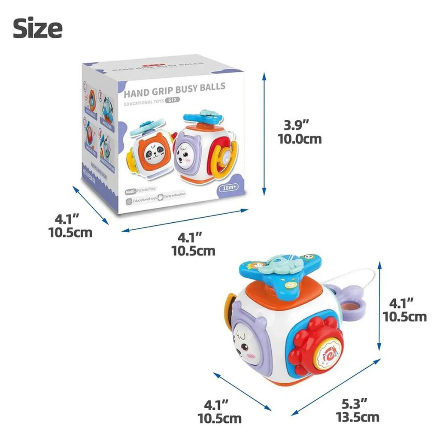 Juguete Cubo Didactico Montessori Estimulacion Sensorial Bebe 8en1 image number 4.0