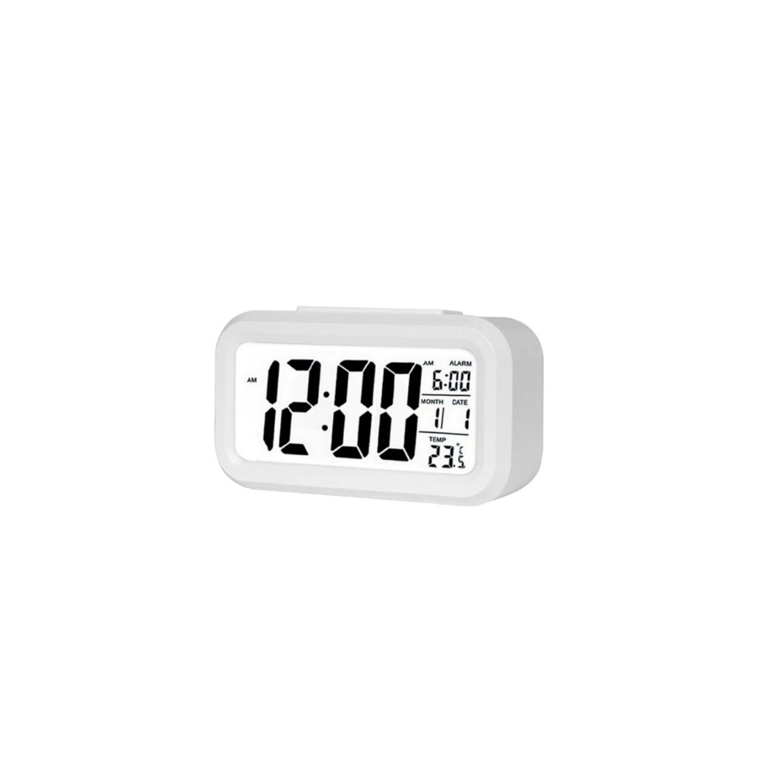 Reloj Despertador Digital Pantalla Lcd Color Blanco - Ps image number 0.0