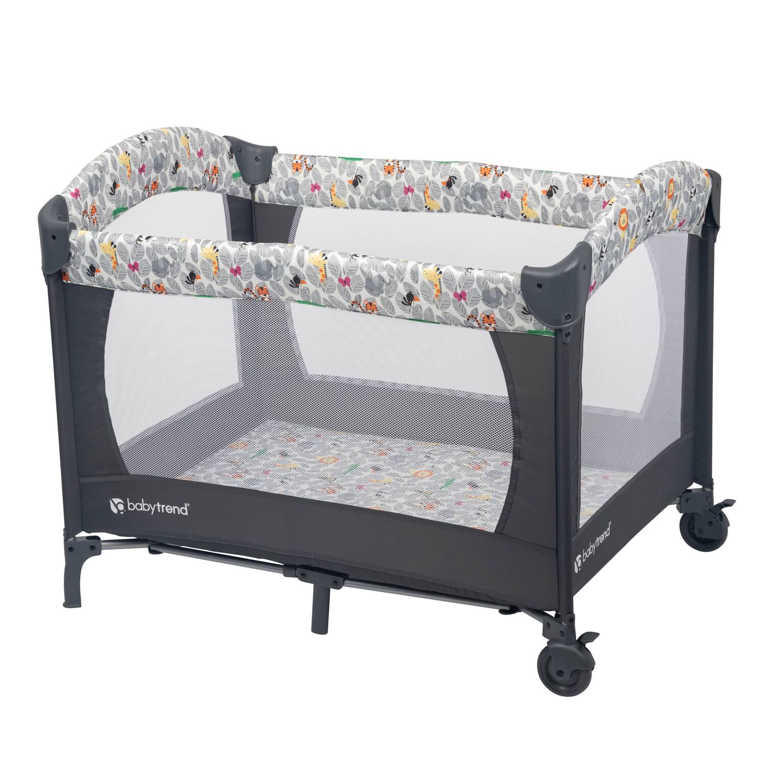 Cuna Corral Ez Rest Safari Snuggles Gris image number 2.0