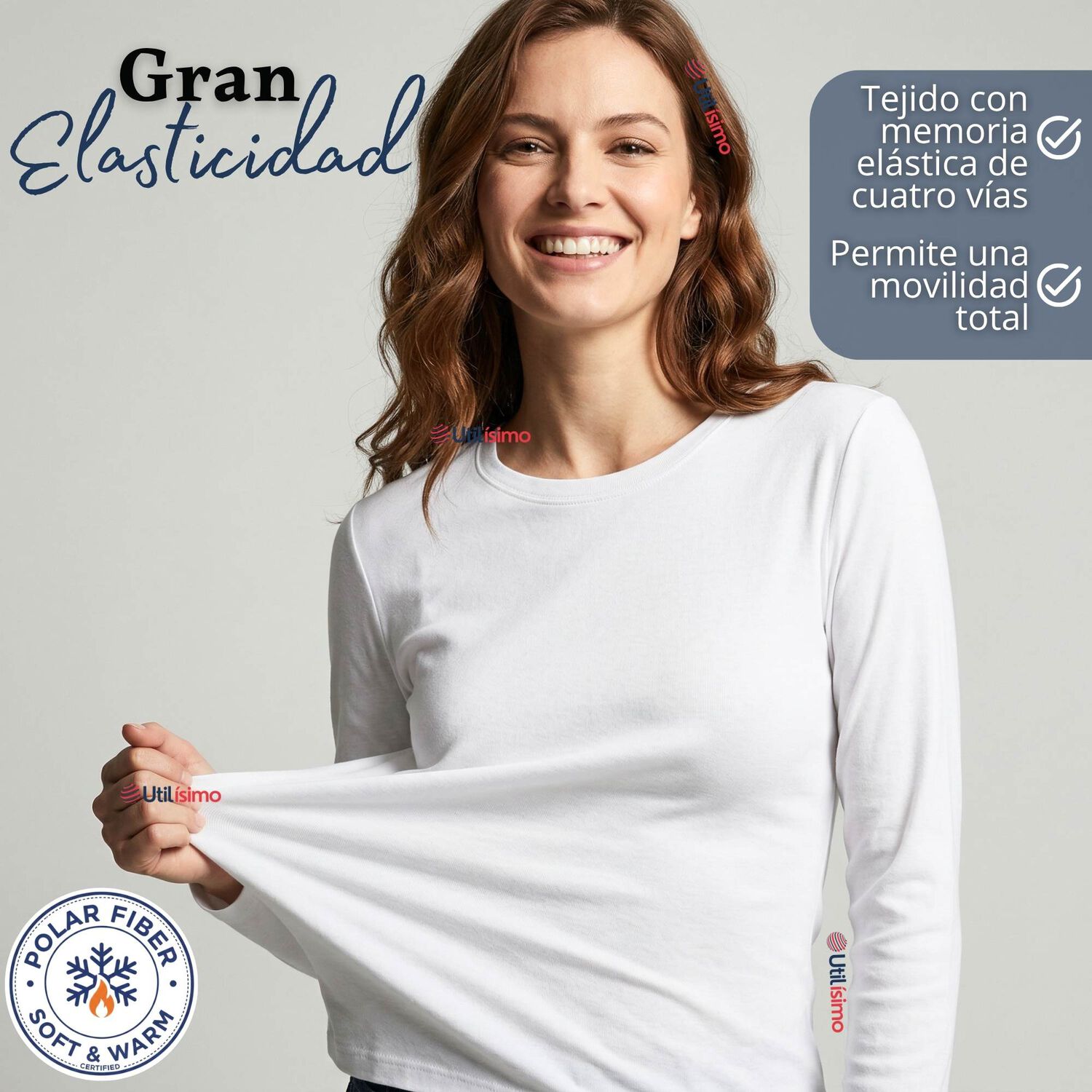 Pack 3 Camisetas Poleras Polar Primera Capa Manga Larga Colores Surtidos Mujer image number 5.0