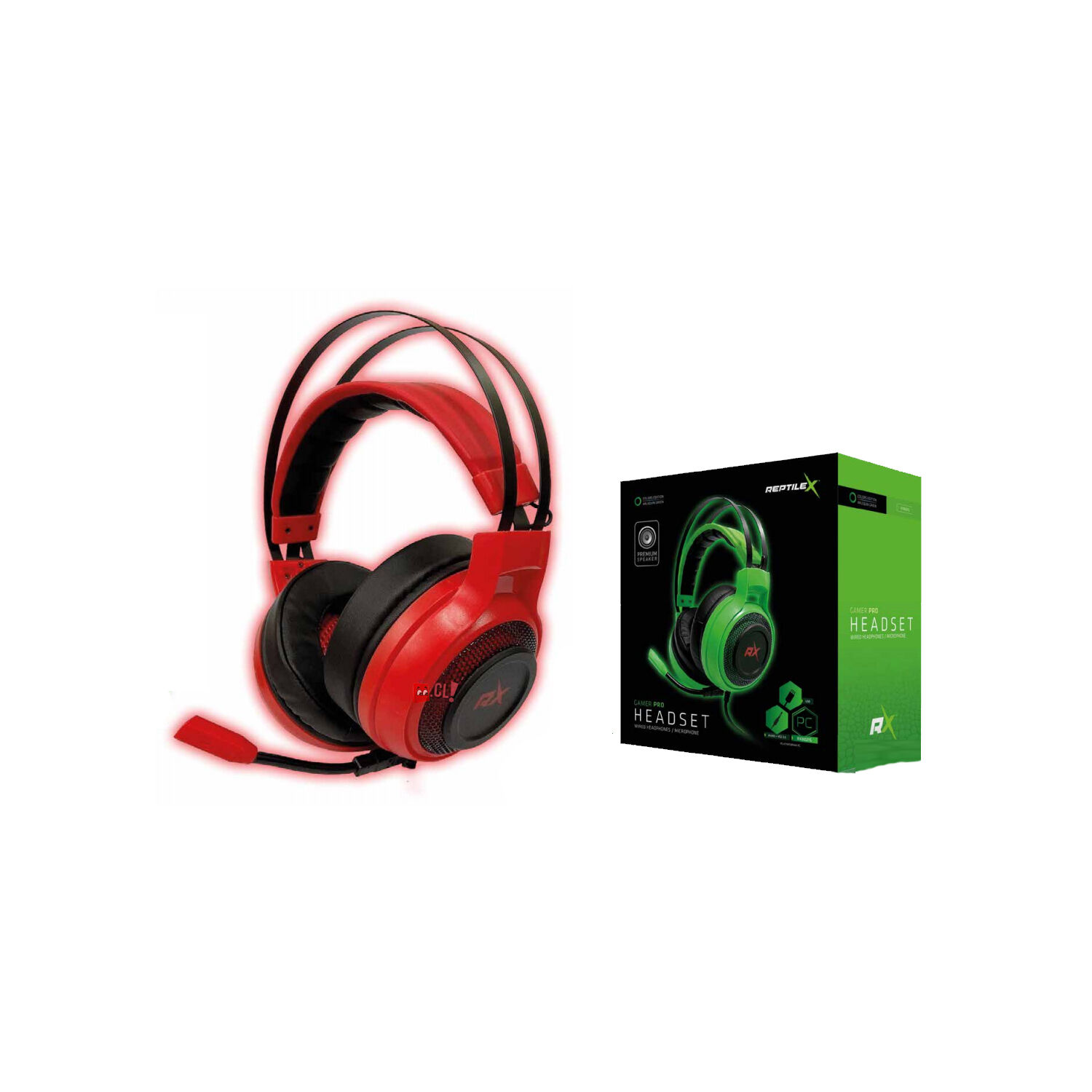 Aud&iacute;fonos Gamer Conector 3,5mm Y Usb Con Luz Led Rojo - Ps image number 1.0