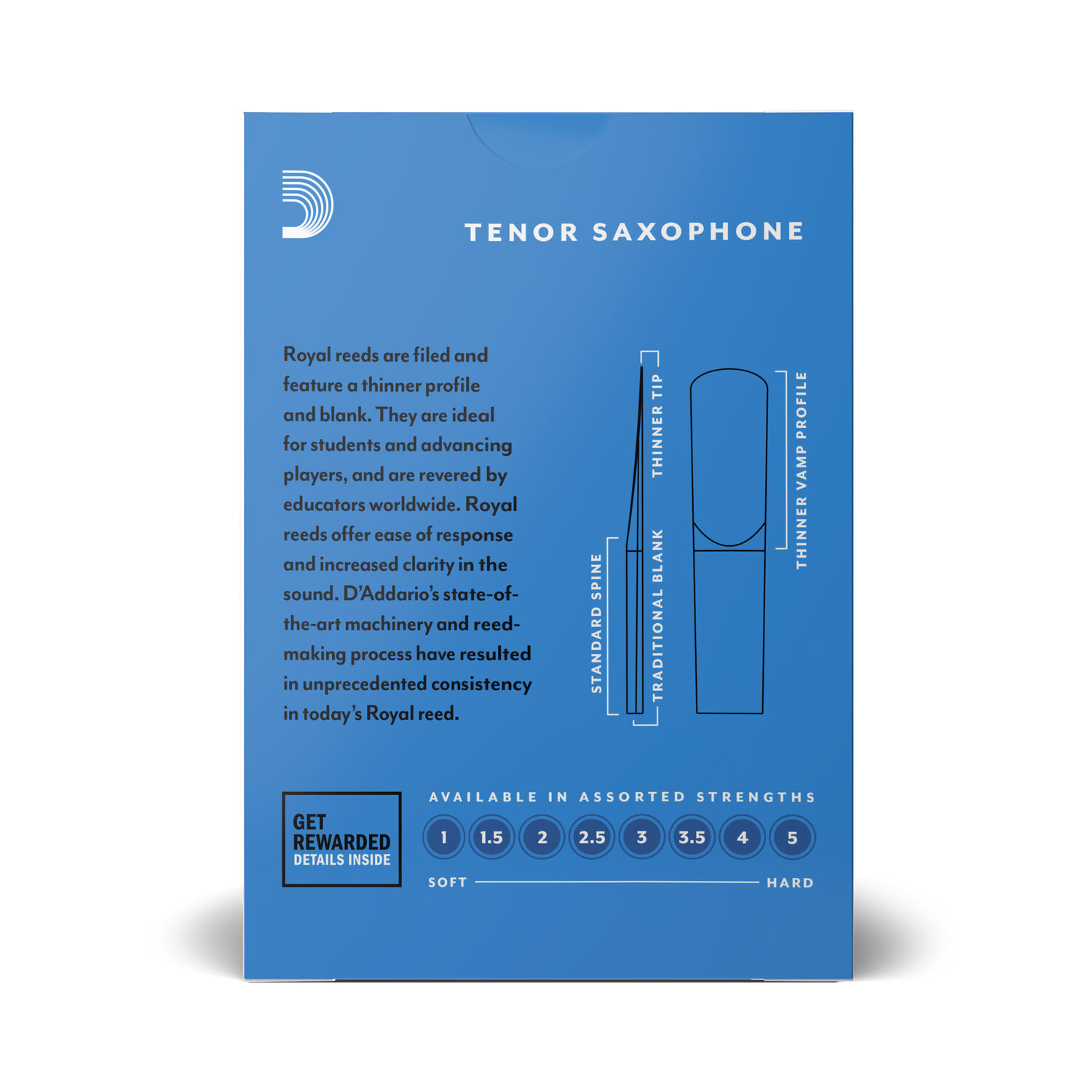 Ca&ntilde;as Saxo Tenor 3.5 Pack 10 Royal Rkb1035 Daddario image number 2.0