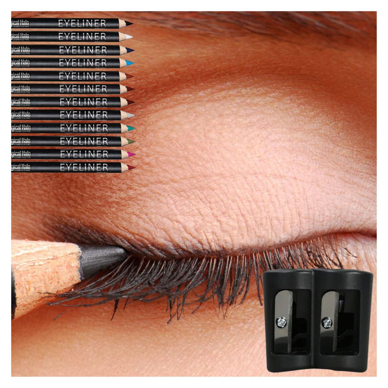 Sacapuntas Doble Para Delineadores Y Dem&aacute;s L&aacute;pices Del &Aacute;rea Del Maquillaje image number 0.0