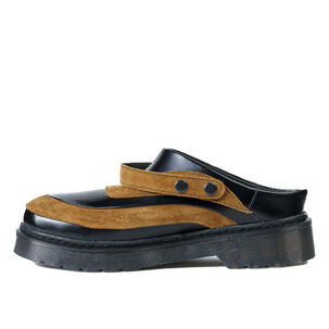 Zapato Cuero Mule Adriático Café Negro Landazuri