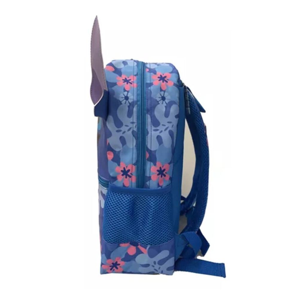 Mochila Infantil Diseño Personaje Orejas 3d Azul Flores image number 2.0