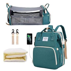 Mochila 3 En 1 Pa&ntilde;alera Cuna Y Mudador Port&aacute;til Para Beb&eacute;s