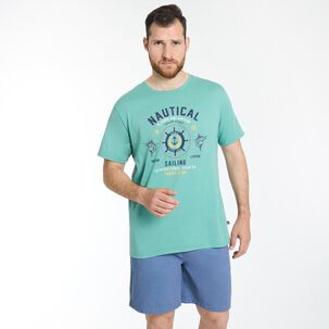 Polera Regular Manga Corta Cuello Redondo Hombre Herald