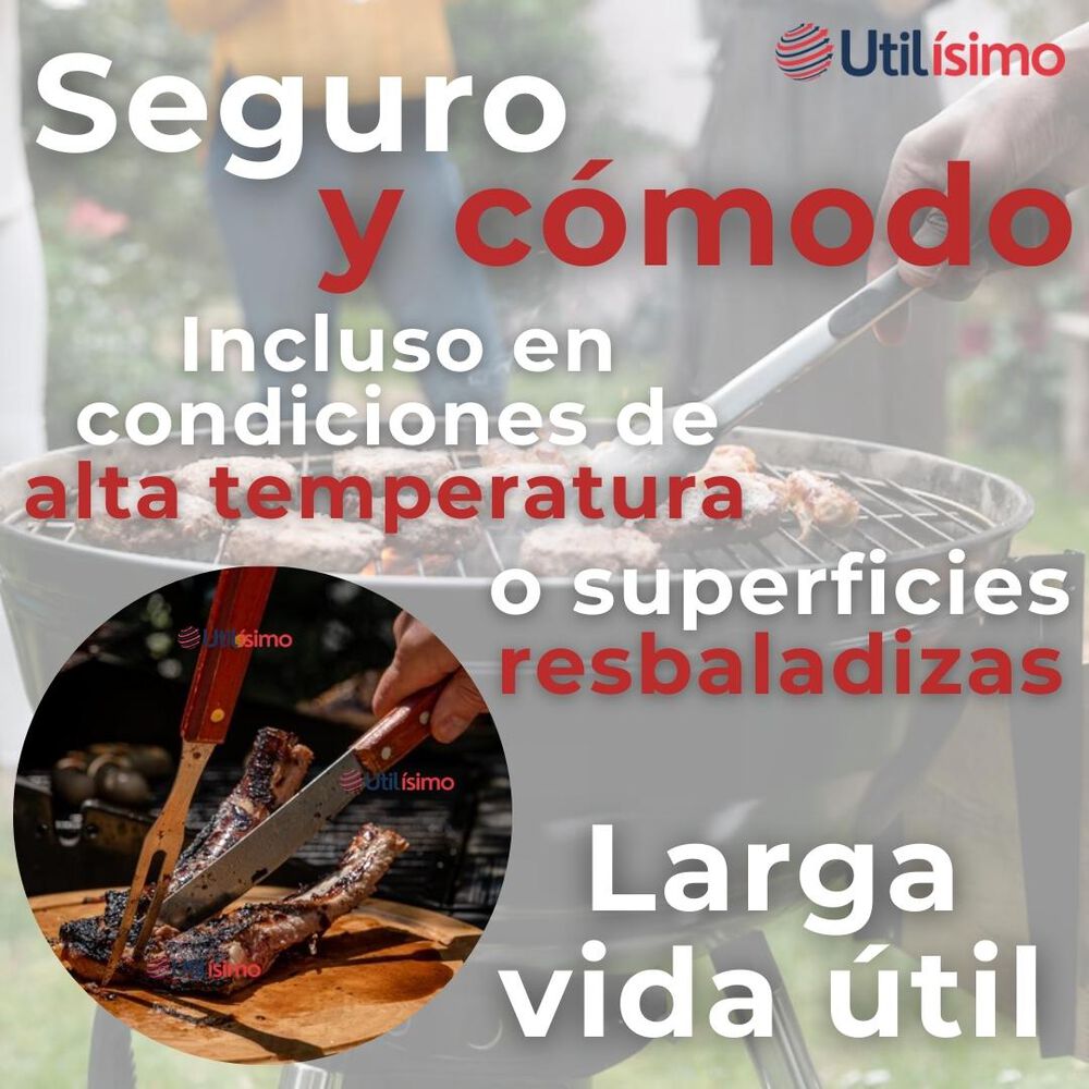 Set Cuchillo + Tenedor Para Parrillas Y Asados Acero Inoxidable image number 6.0