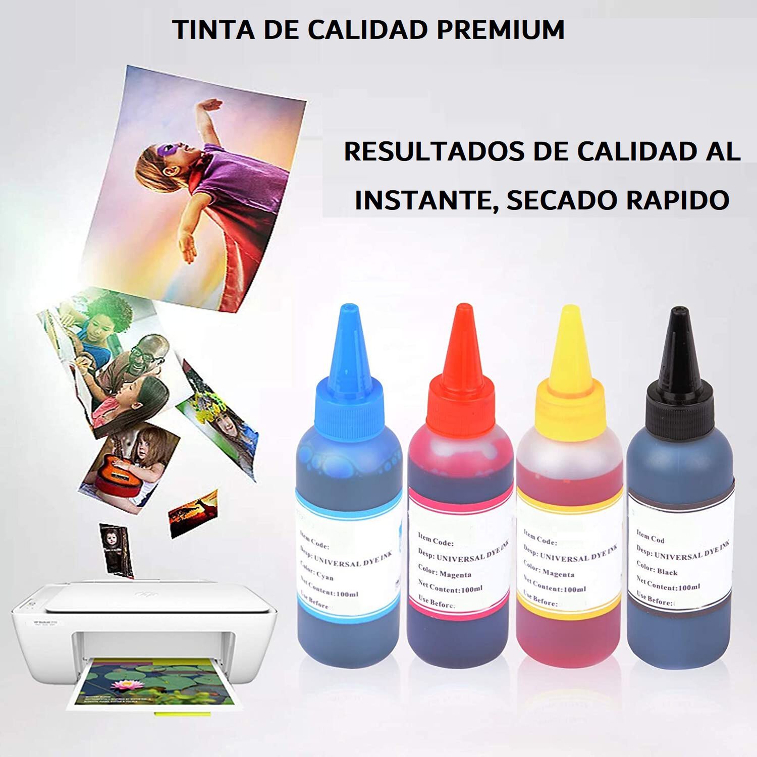 Tinta Para Recargar Impresoras 100ml Black Premium Quality image number 2.0